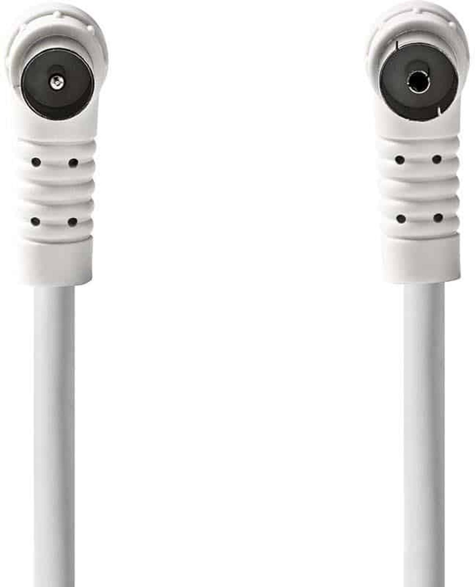 Coaxkabel 120 dB | IEC (Coax) Male Haaks - IEC (Coax) Female Haaks | 10 m | Wit